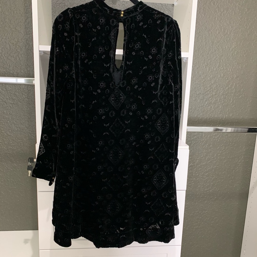 Free People Black Velvet Tunic/Dress
